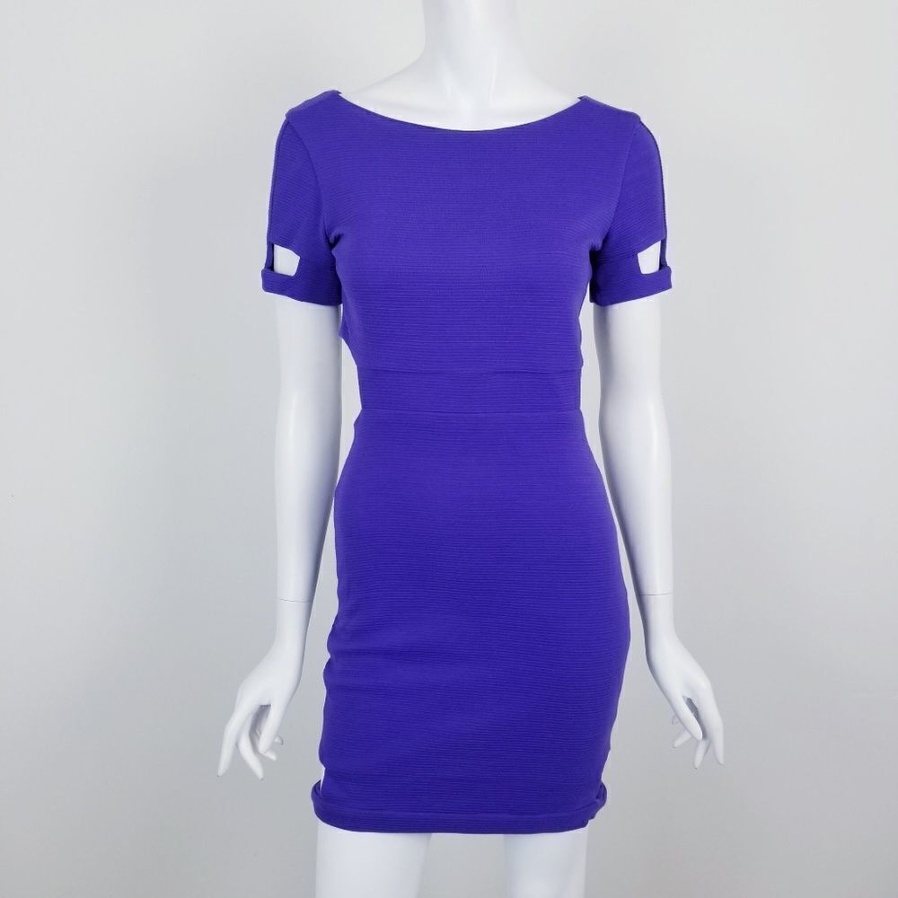 Asos Purple Cutout Mini Bodycon Dress Size 6